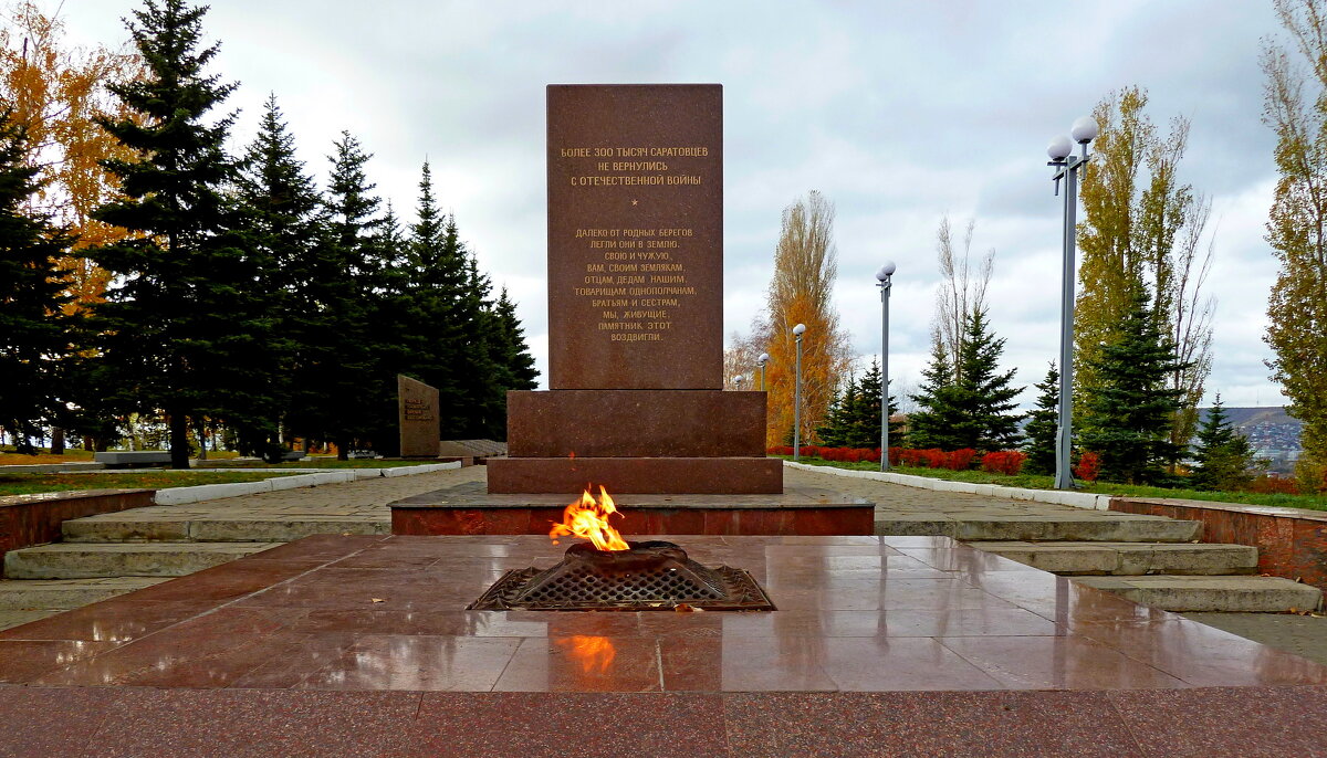 Вечный огонь в парке Победы в Саратове - Лидия Бараблина