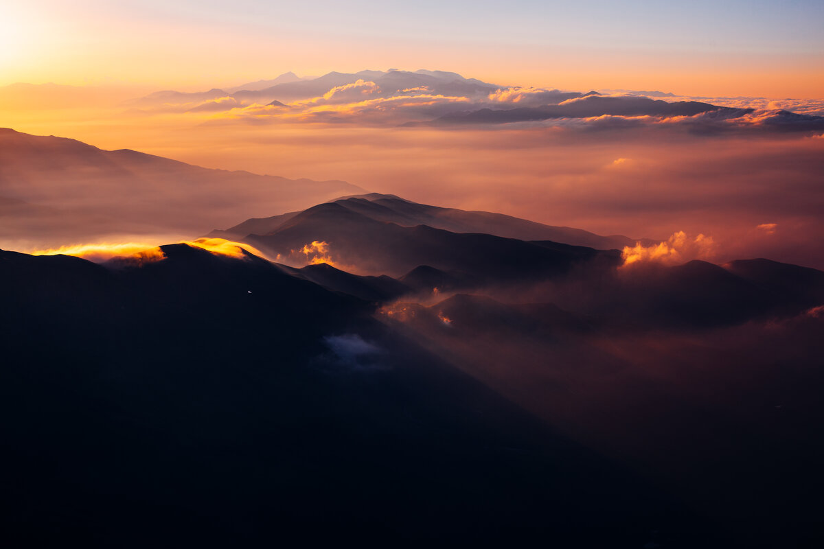 Закат в горах Дагестана