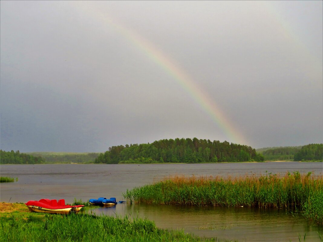Гроза и радуга на озере - Ольга Митрофанова