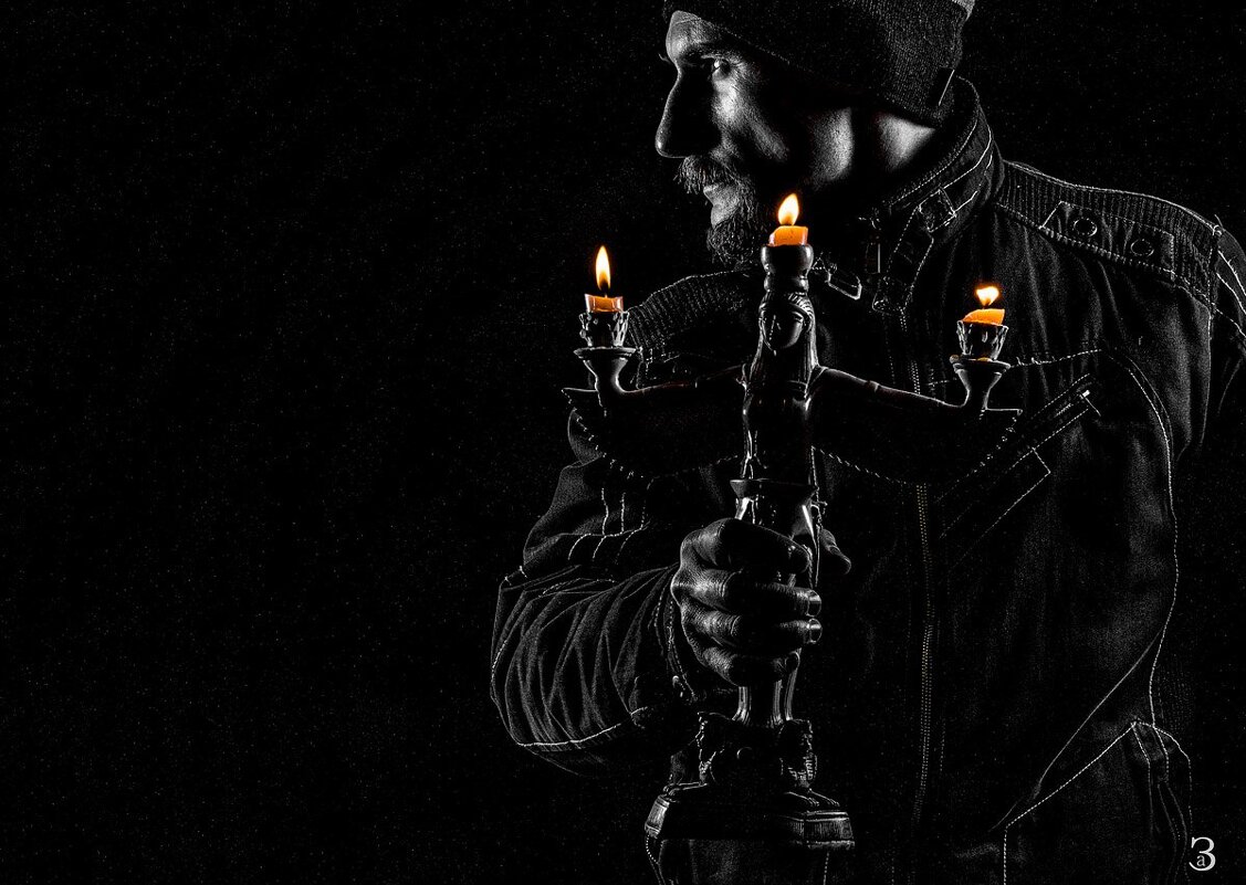 Портрет зимой. Фото со свечами. Автопортрет. - Zefir58 Verx