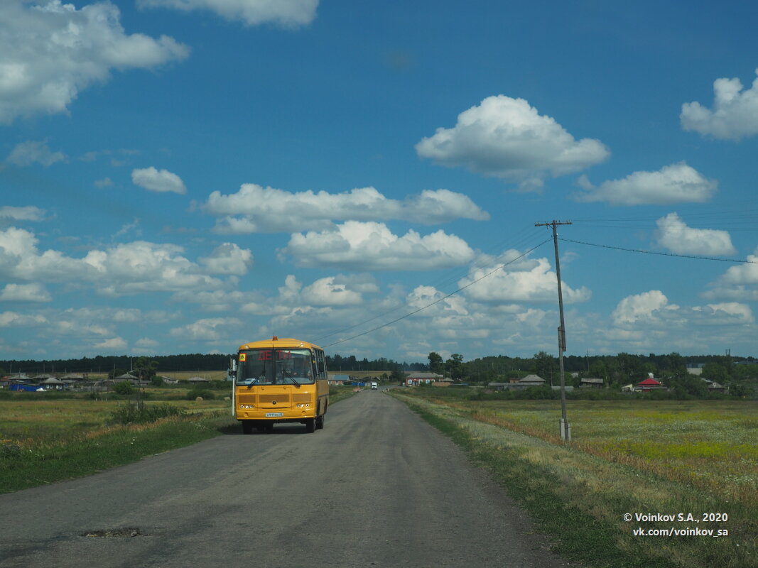 Курсирующий между сёлами школьный автобус - Сергей Воинков