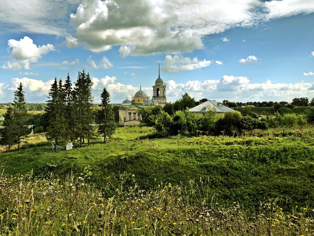 Пейзаж с собором в Старице - Евгений Кочуров