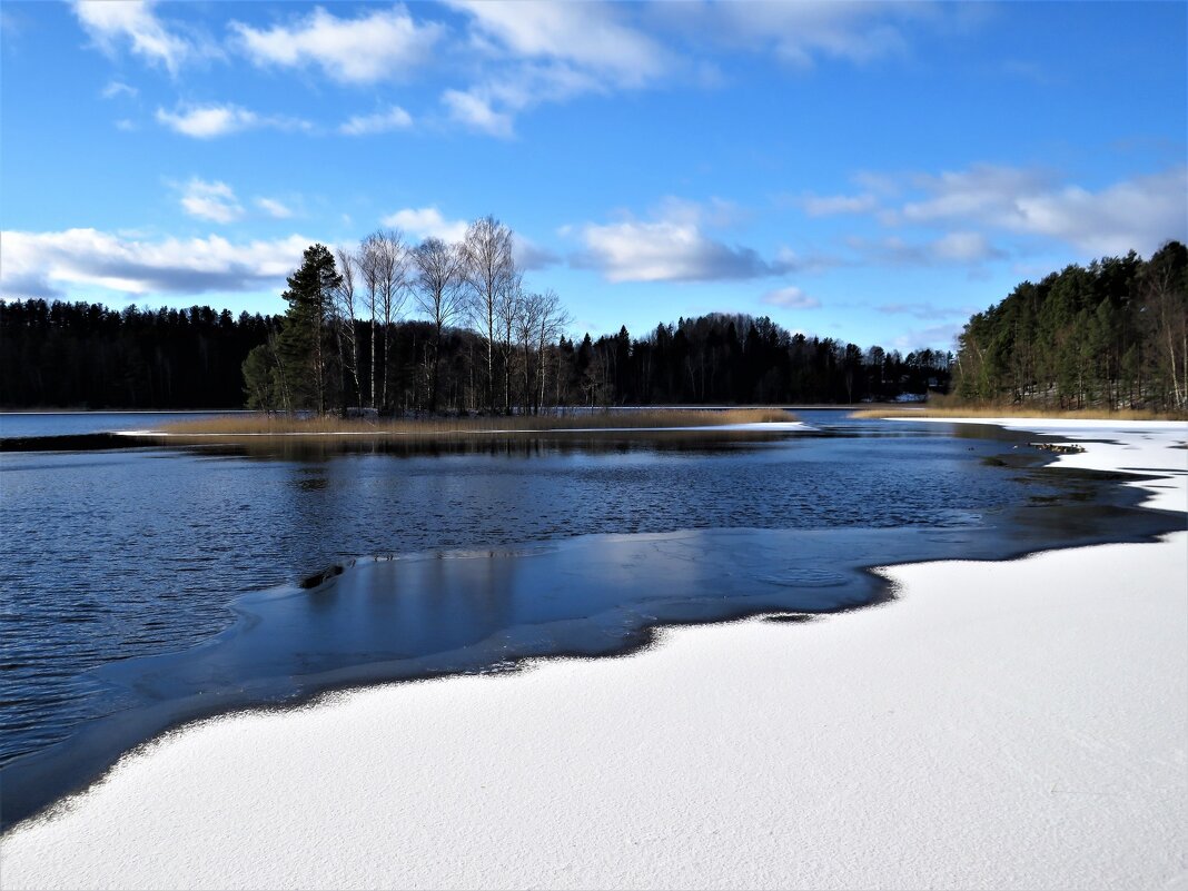 Озеро Сапшо зимой