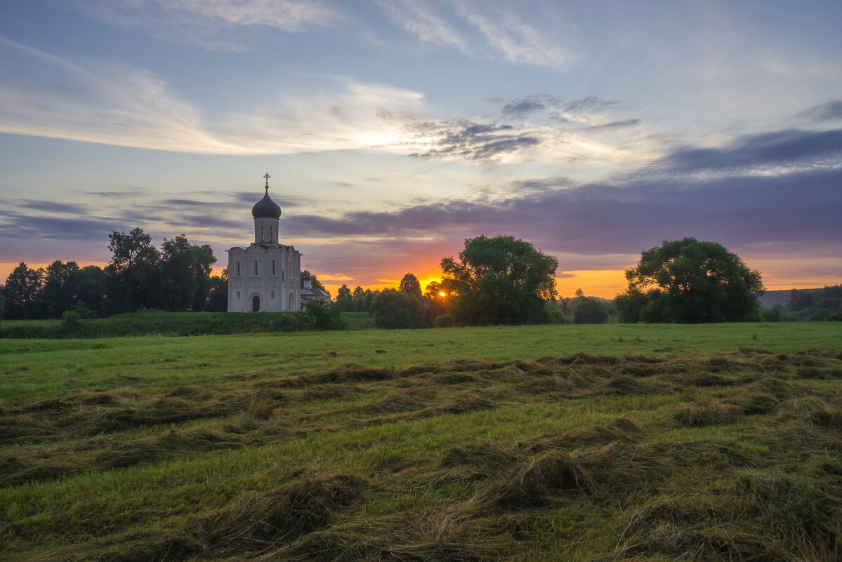 Храм Покрова на Нерли туман