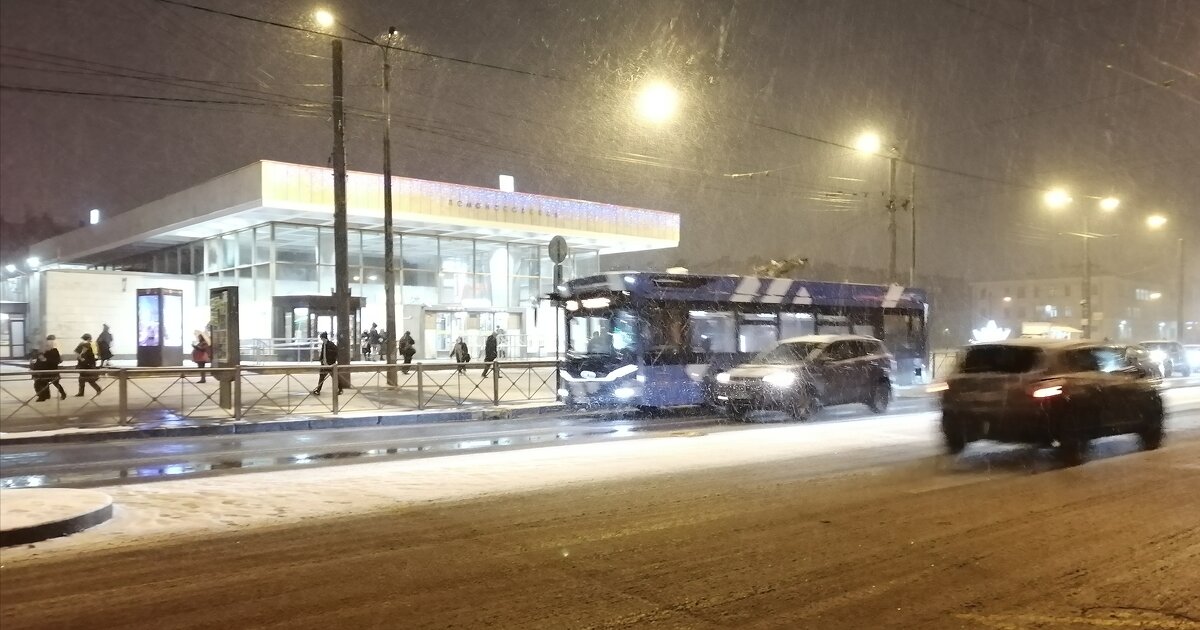 Снегопад в Санкт-Петербурге вечером пятницы - Митя Дмитрий Митя