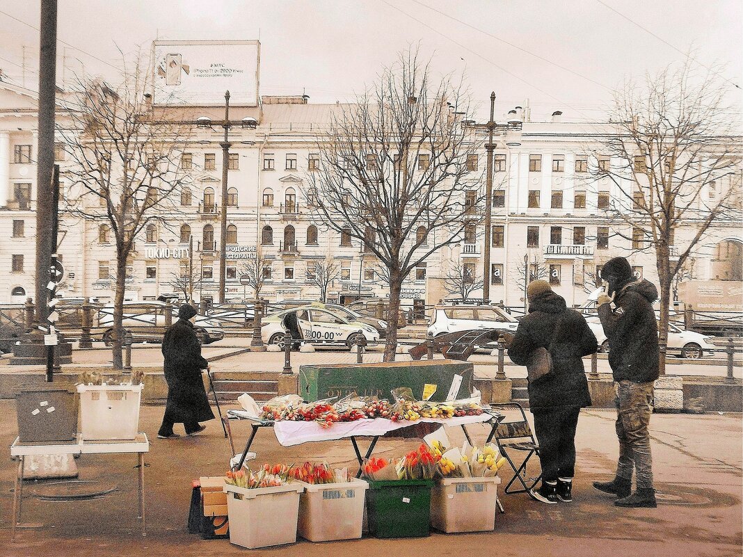 Сенная пл. торговля цветами - Фотогруппа Весна