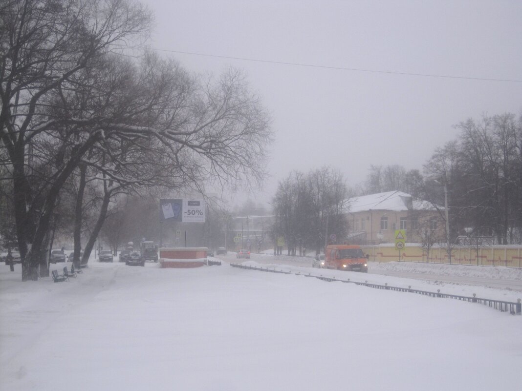 12 февраля.Снегопад в городе - Елена Семигина