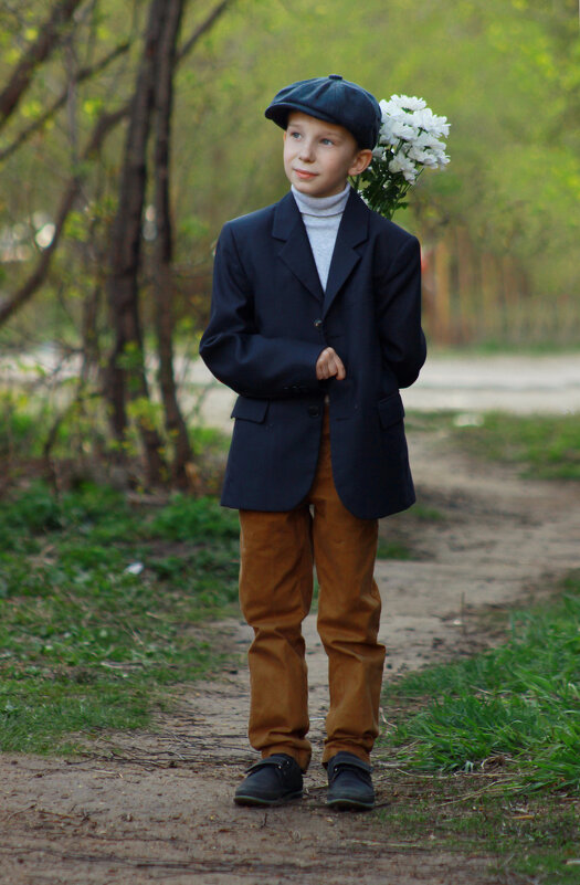 Портрет мальчика с цветами - Наталья Преснякова