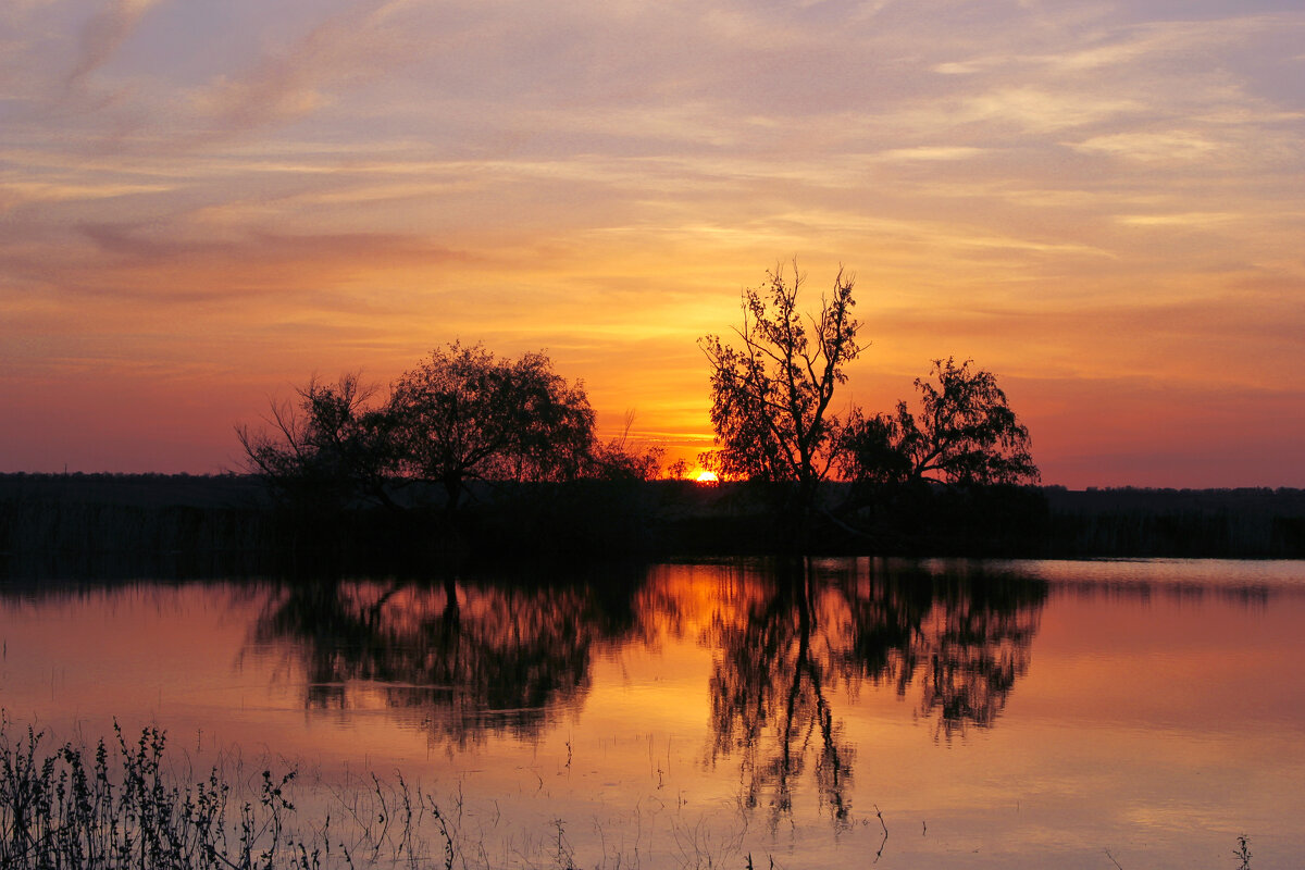 Закат на озере - Ирина 