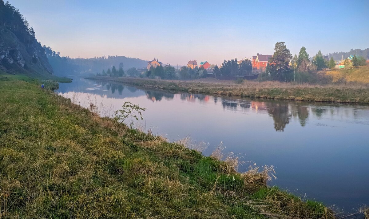 Утро на реке Миасс.(панорама) - Алексей Трухин