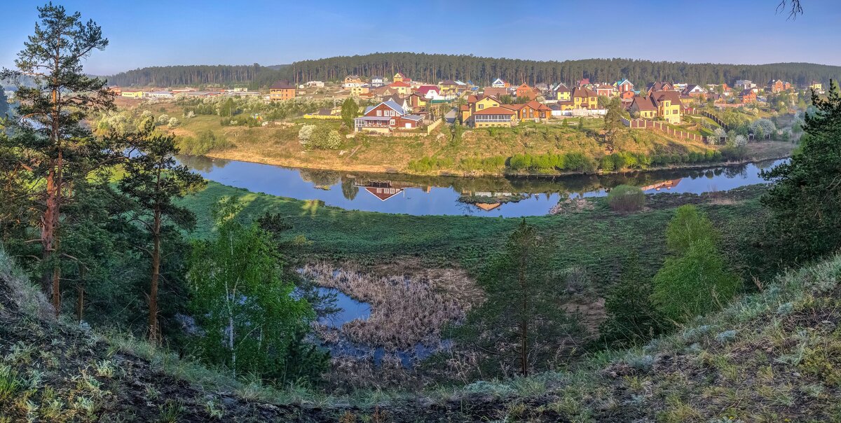 Утро на реке Миасс. (панорама) - Алексей Трухин