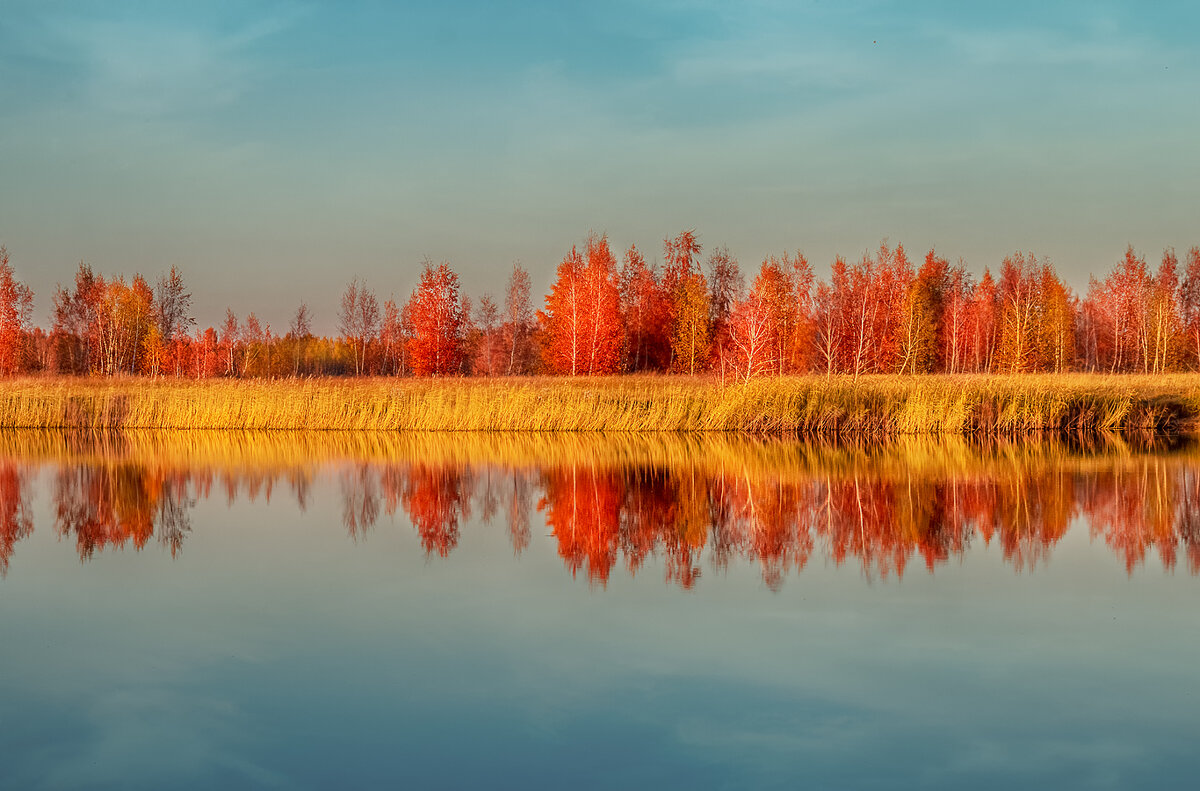 золотая осень на озере - Олег Белан