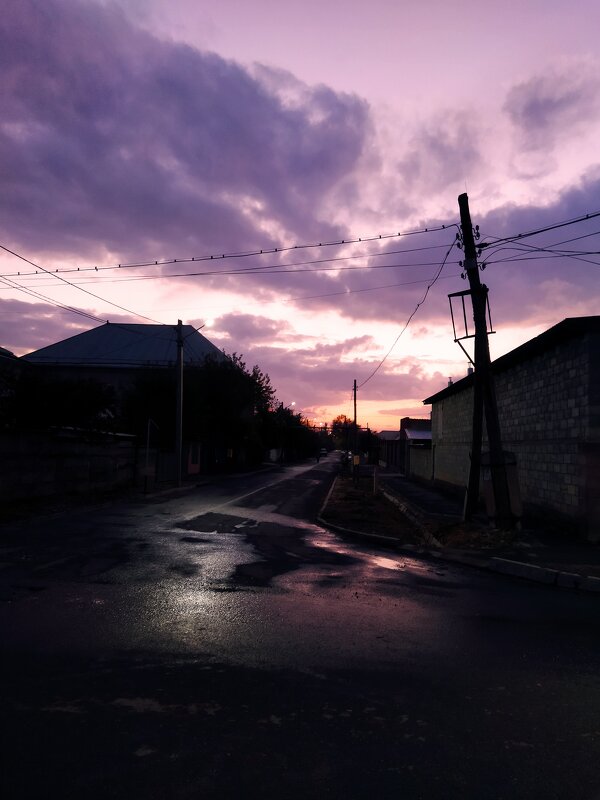 Фиолетовый закат после дождя - Юлия Степанова