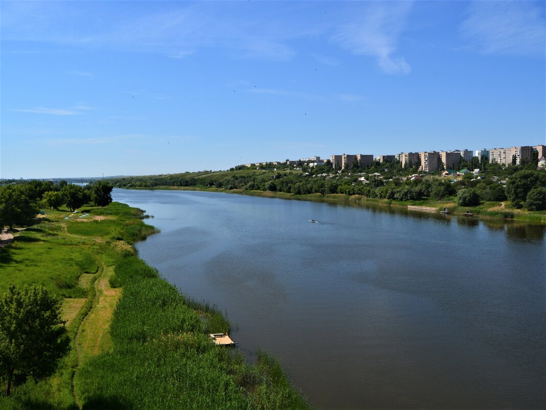 Белая Калитва. Река Северский Донец (вид с Красного моста). - Пётр Чернега