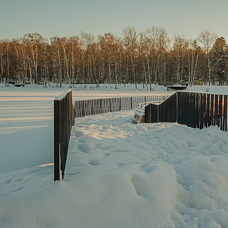 Зима на озере. - Олег Пучков