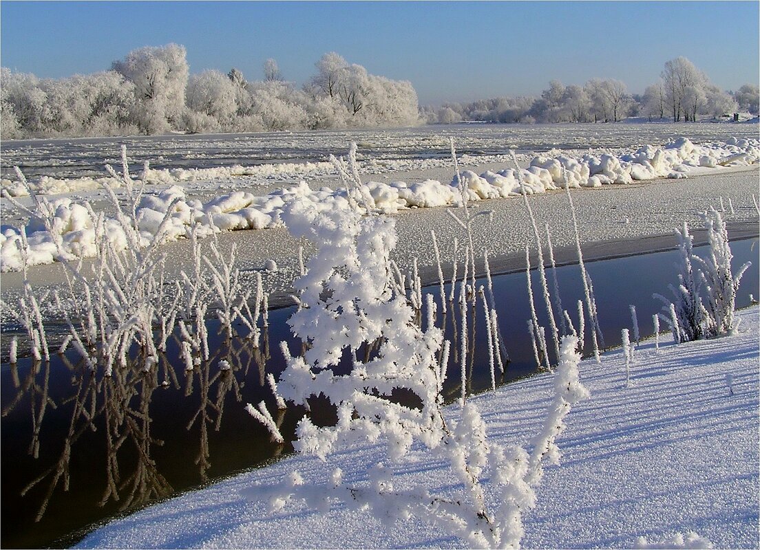Зима на реке - Геннадий Худолеев Худолеев