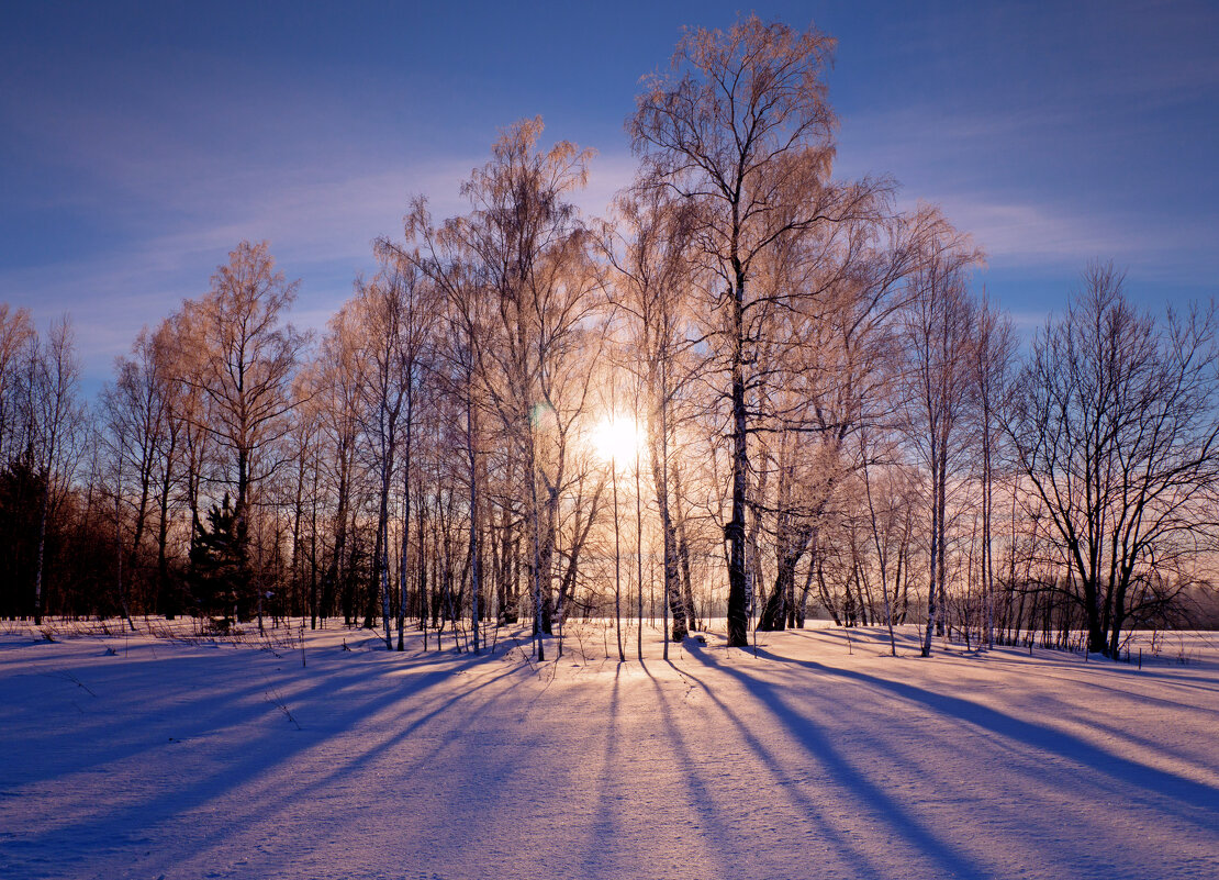 Зима, морозный закат - Андрей Хаймин