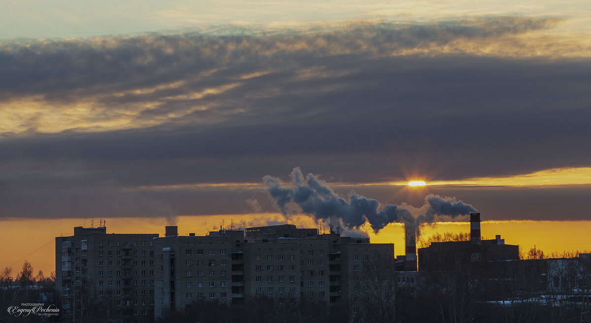 Зимнее утро в Новосибирске - Евгений Печенин