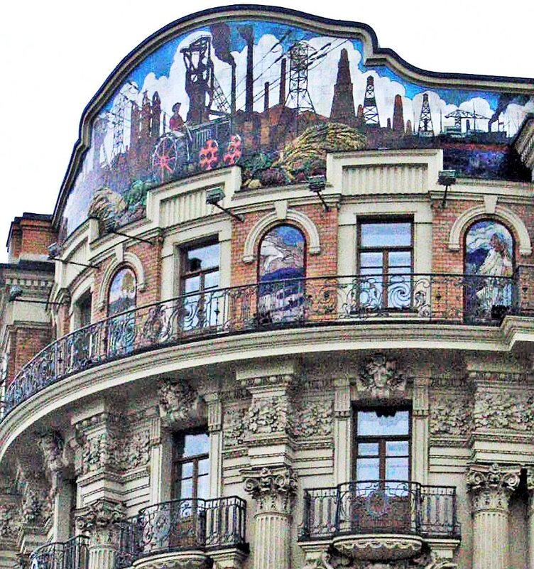 Майоликовое панно на фасаде гостиницы «Националь» - Ольга Довженко