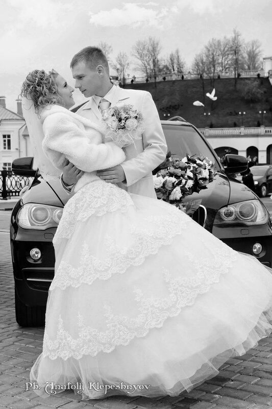 Монохромное свадебное фото - Анатолий Клепешнёв