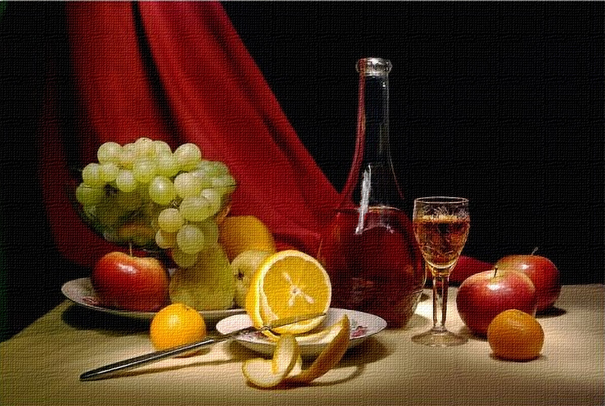 Натюрморт с виноградом - Александр Семенов