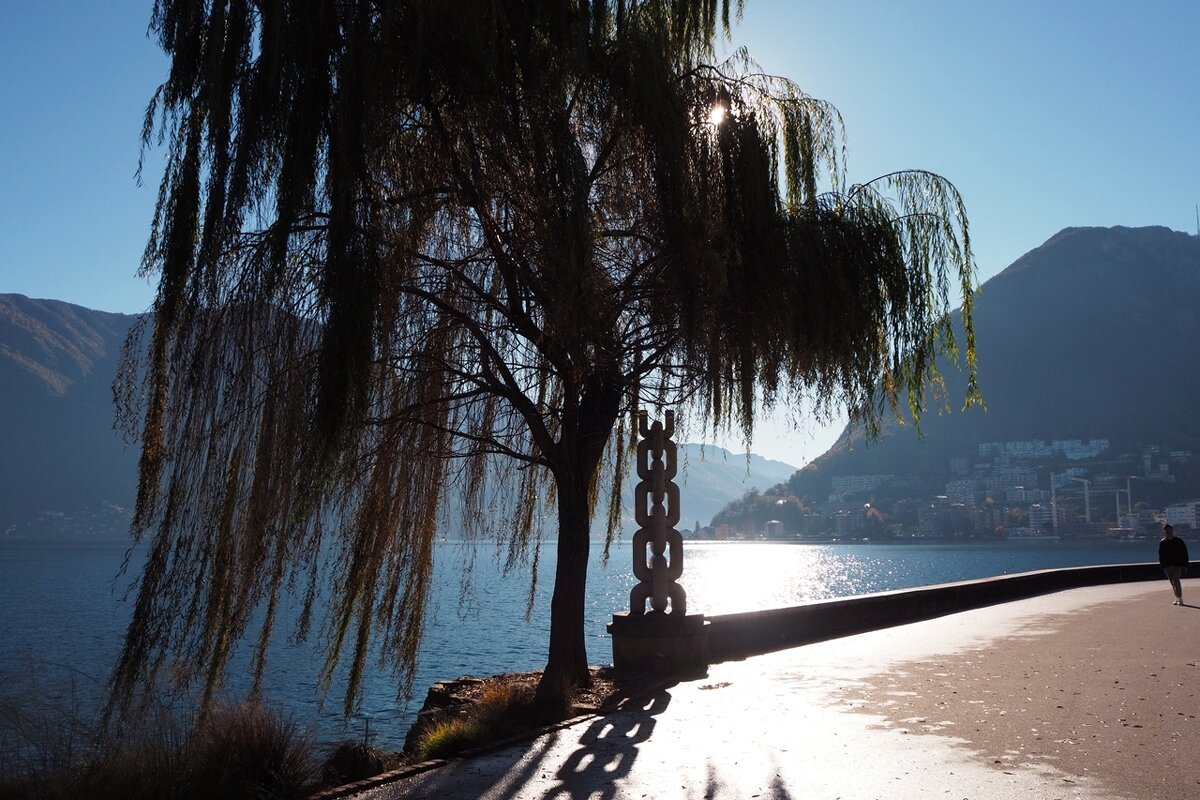 Набережная  Lugano Лугано Швейцария - wea *