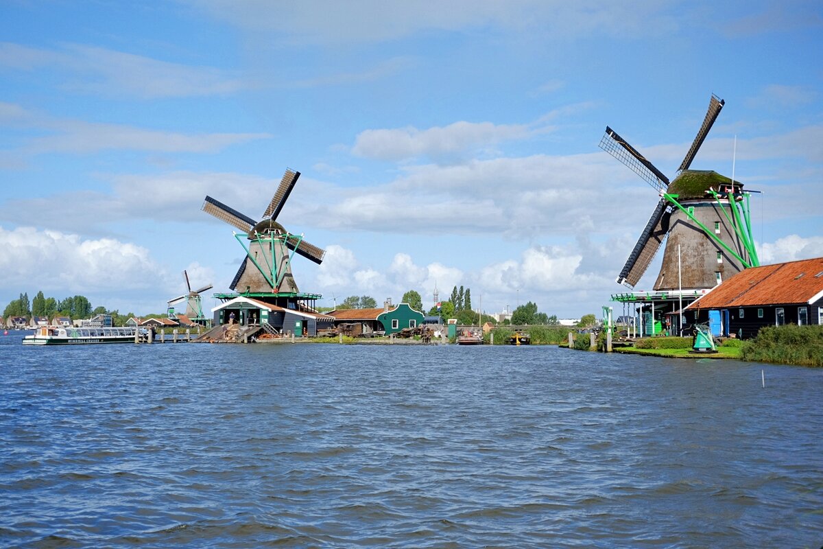 Ветряные мельницы Zaanse Schans Нидерланды - wea *