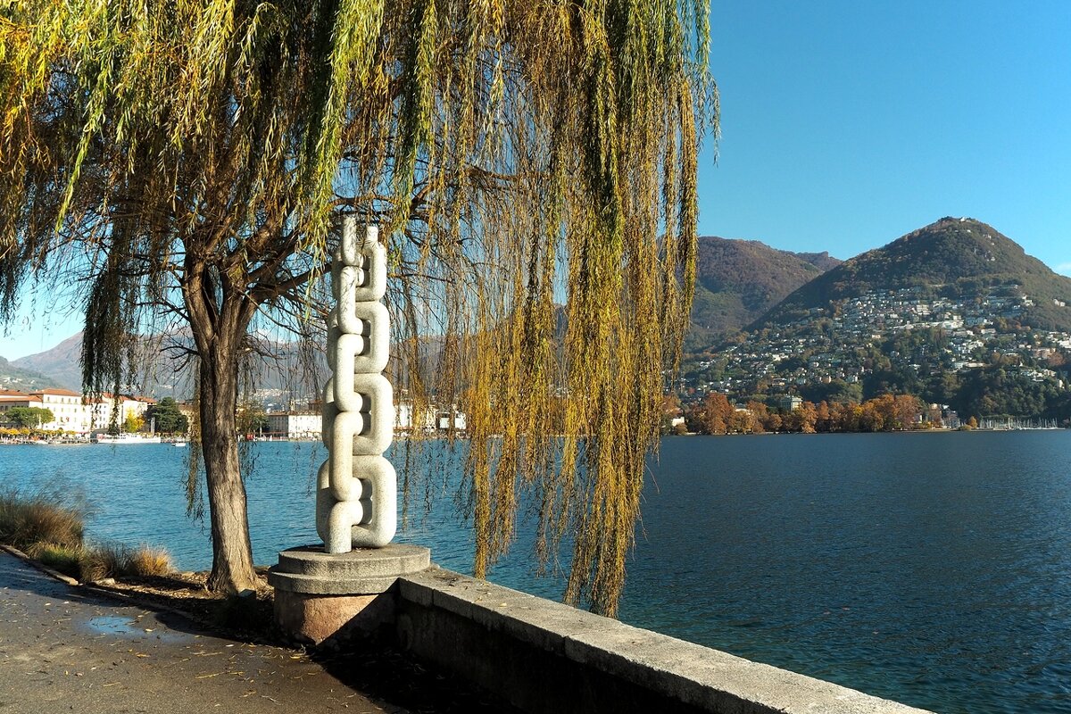 Арт на набережной Lugano Лугано Швейцария - wea *
