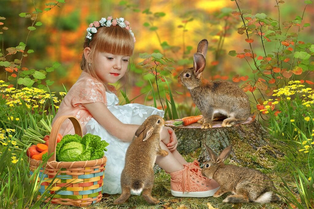 Зайцы и морковка - adika 