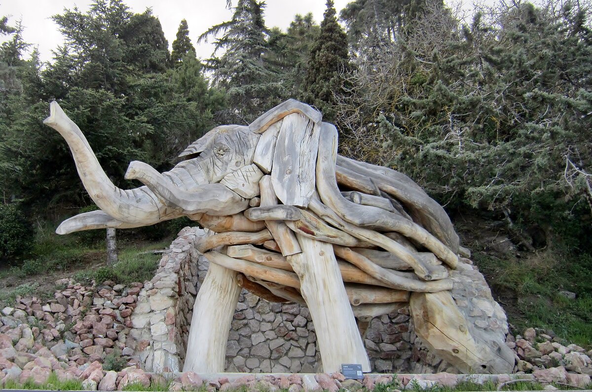 Деревянный слон из корней деревьев - Елена (ЛенаРа)