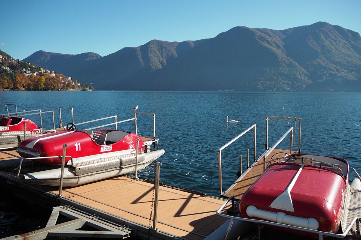 Lugano  Лугано Швейцария живописное озеро Lago di Lugano - wea *