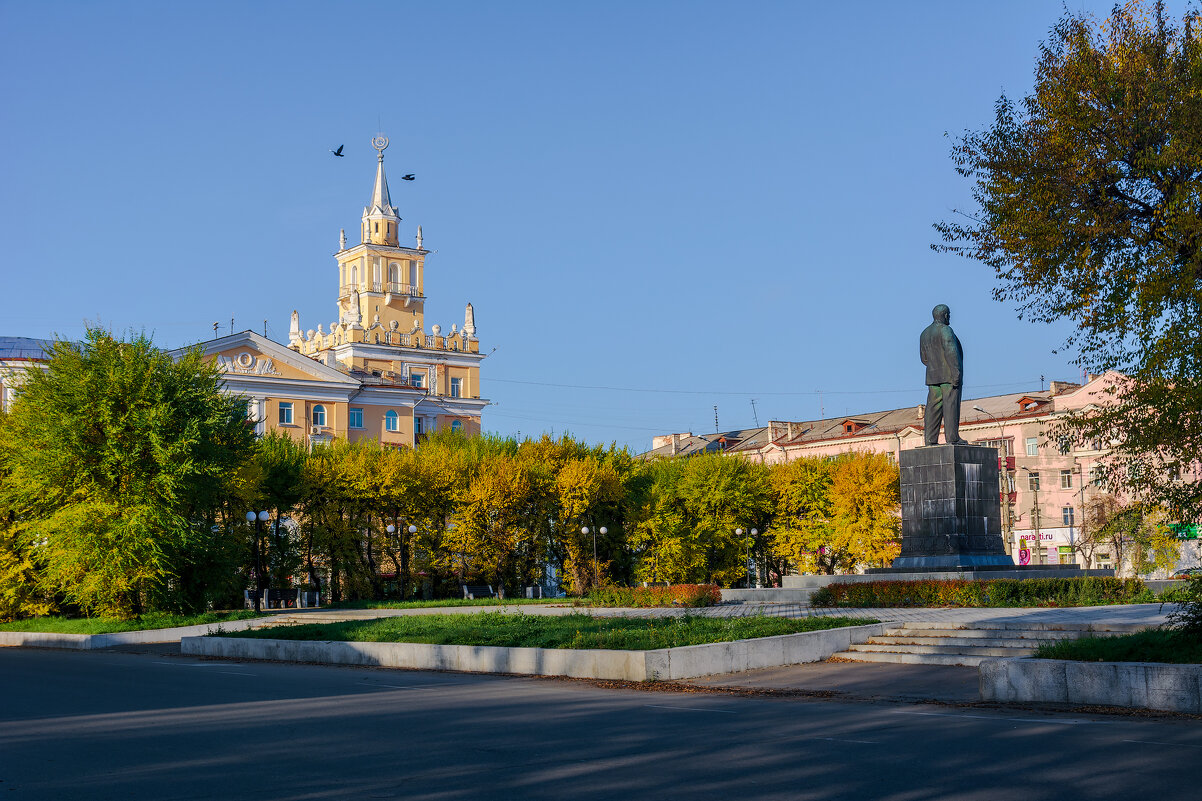 Площадь Ленина, г.Комсомольск-на-Амуре. - Виктор Иванович Чернюк