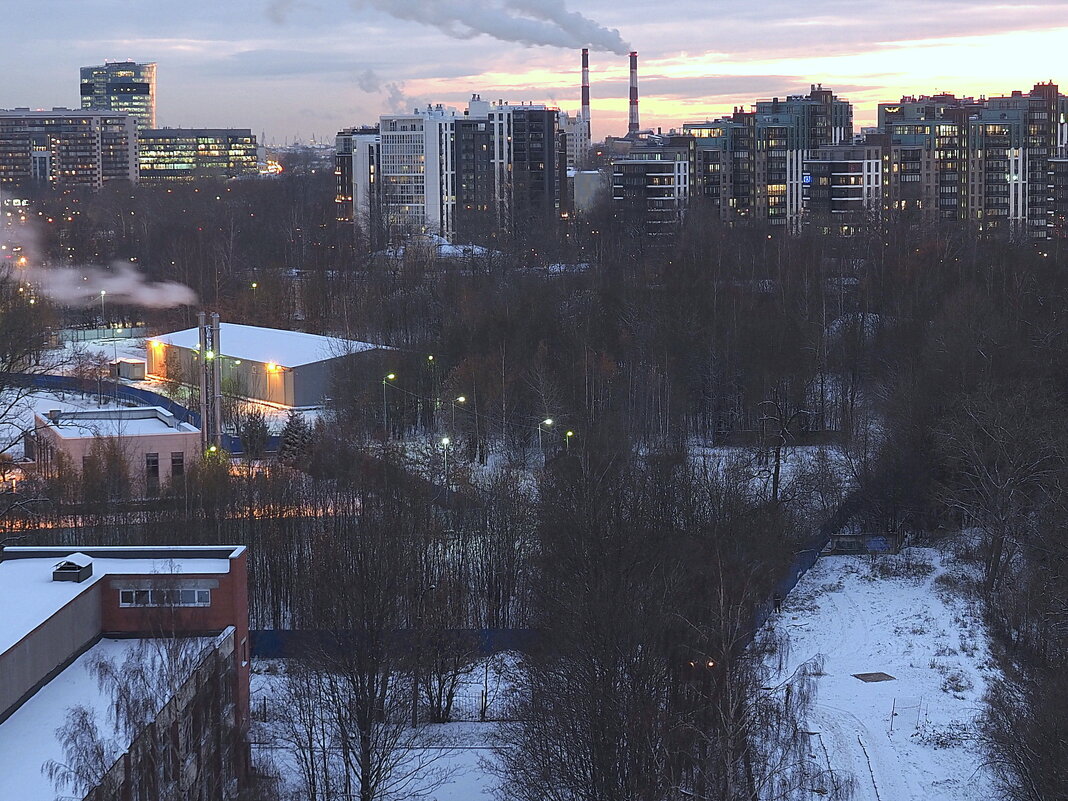 Предзимье. Закат в городе-2 - Юрий Велицкий