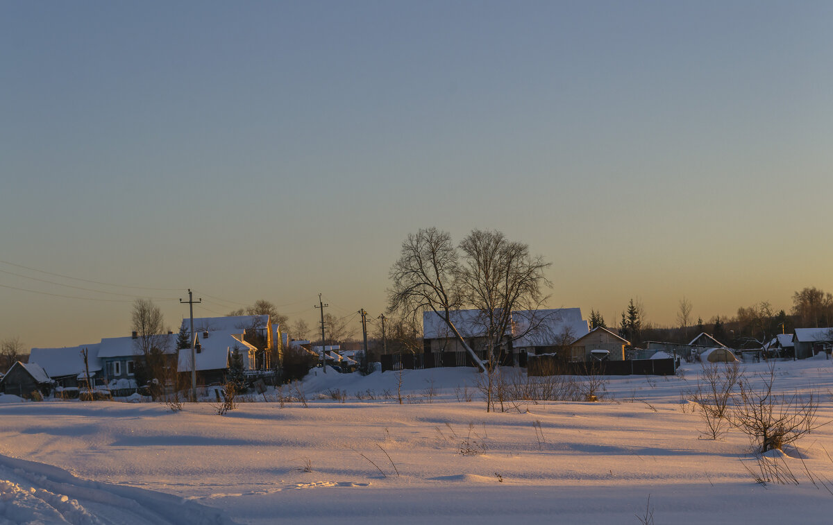 Зимний вечер в деревне - Сергей Цветков