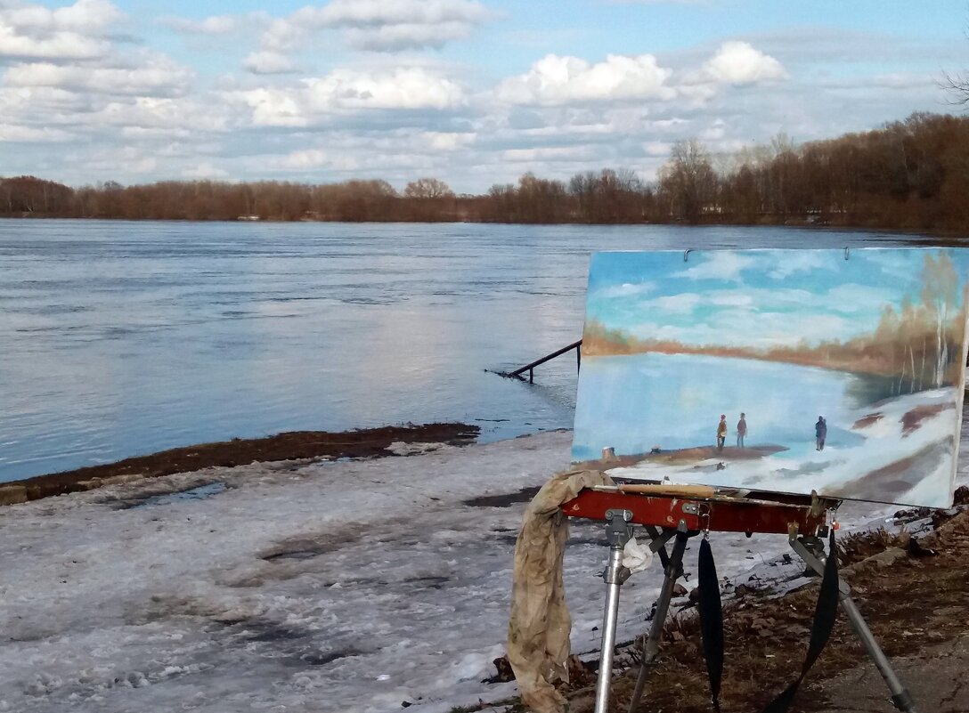 На берегу реки - Galina Solovova