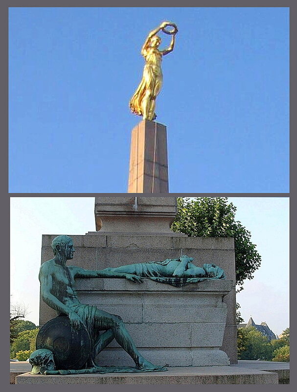 Люксембург. «Золотая дама (Gëlle Fra)» – монумент, посвященный памяти павших на войне солдат. - Ольга Довженко