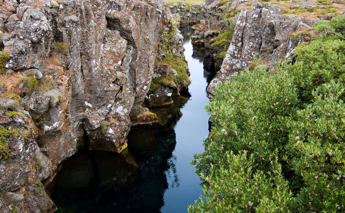 Исландия. Национальный парк Тингветлир. Подземная река - Олег Неугодников
