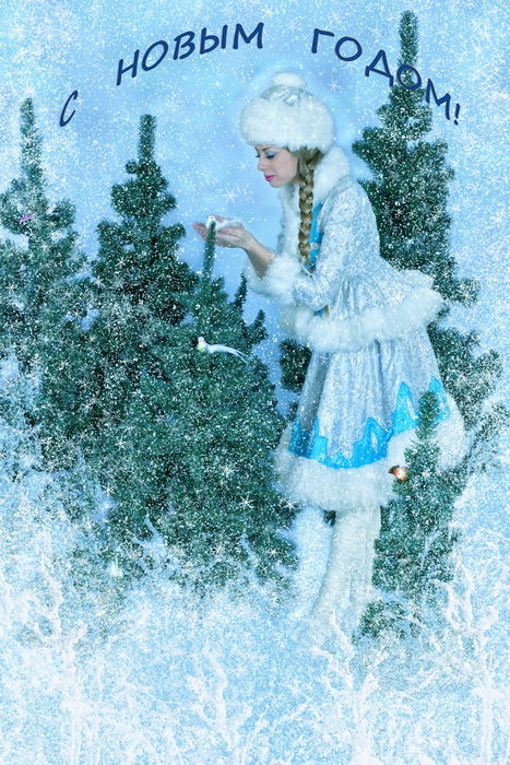 Снегурочка в Новогоднем лесу - Вера Бережная 