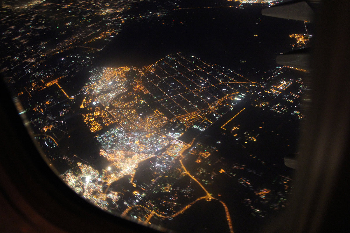 Ночной Каир с борта самолета - ViP_ Photographer