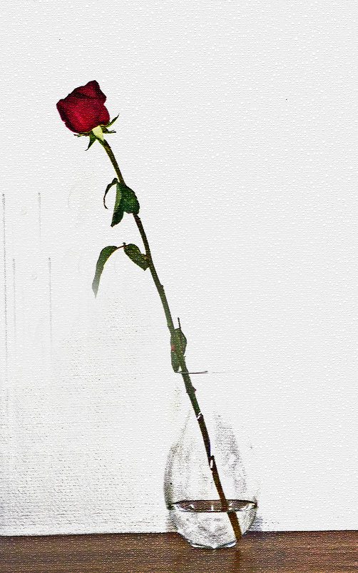 роза в вазе - Мария Комарова
