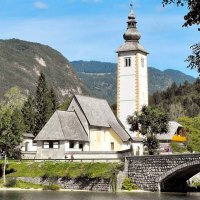 Церковь Святого Джона на озере Бохинь. Словения. :: Алла Шапошникова