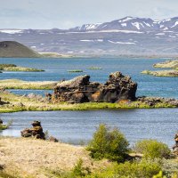 Озеро Миватн (или "Комариное озеро") в Исландии :: Вячеслав Ковригин