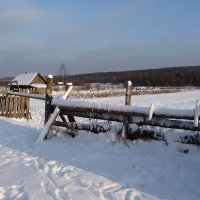 Деревня, морозное утро :: Светлана Струнова