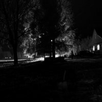 сельский пейзаж ночью :: алексей затеев