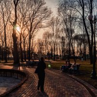 Закат в Центральном парке. Харьков. Украина :: Игорь Найда