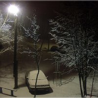 Улица.Фонарь. ...снег :: Валерий Викторович РОГАНОВ-АРЫССКИЙ