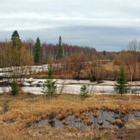 Русский Север. Женская обитель Радово. Вид с церковного крыльца :: Владимир Шибинский