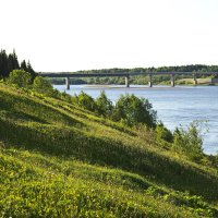 Мост через реку Вычегда в с. Корткерос :: Виталий Житков