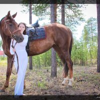 девУшка и лошадь :: Анна Франкова