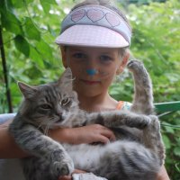 Лиза со своим котиком :: Ольга  Пусова 